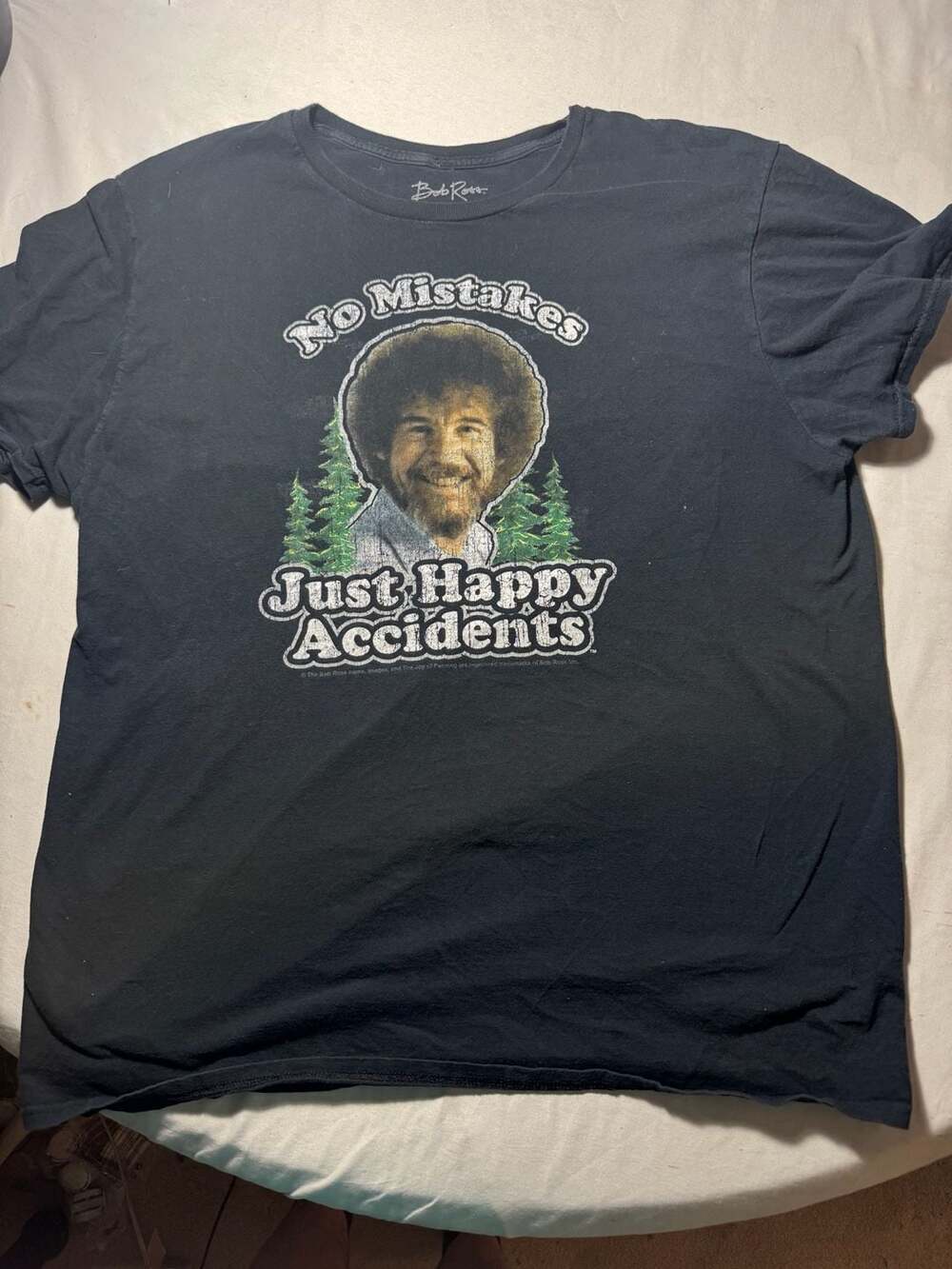 Bob Ross 'No Mistakes Just Happy Accidents' Graphic T-Shirt